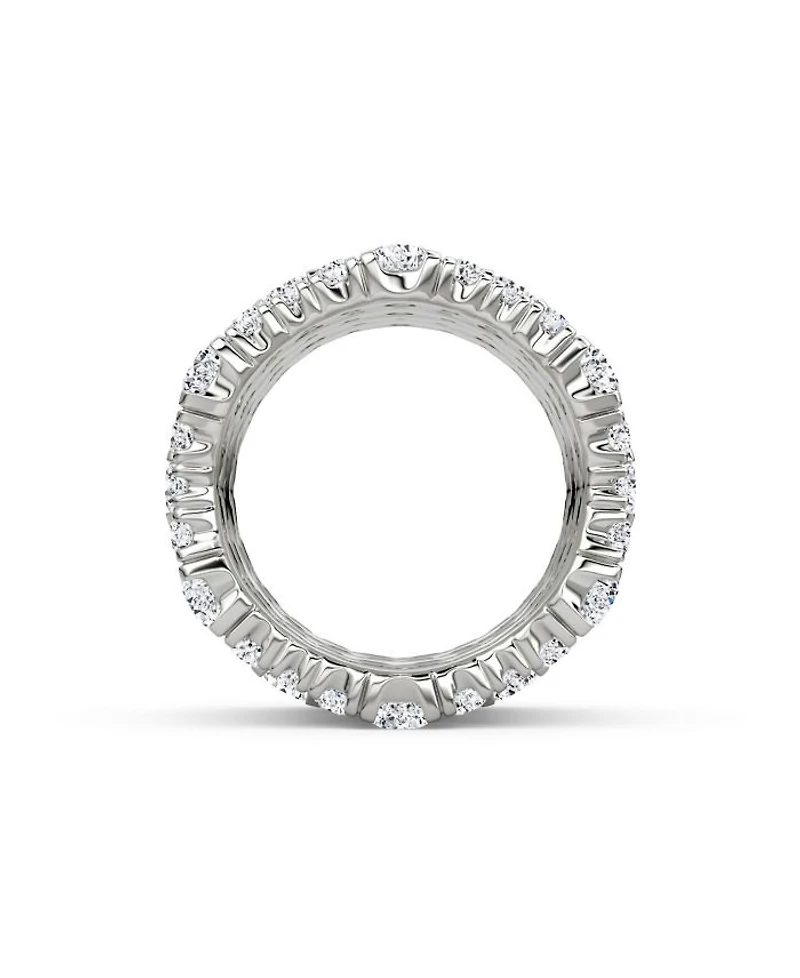 5 Row Pavé Ring 14K White Gold, 7.80tw Round Brilliant Lab Grown Diamonds