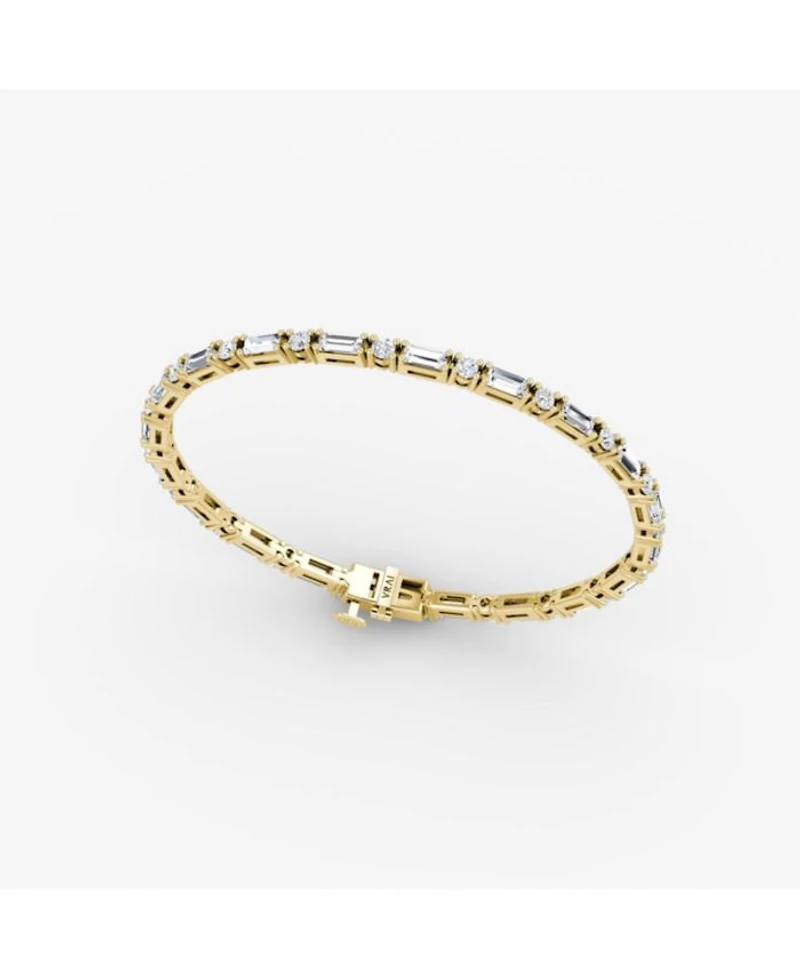 Mixed Shape Bracelet, Baguette & Brilliant Round Lab Grown Diamonds