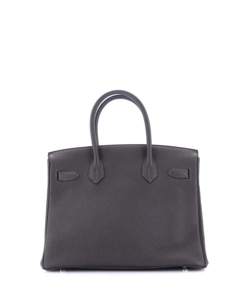 Birkin 30 Handbag Brown Togo with Palladium Hardware