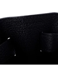 Kelly Handbag Black Togo with Palladium Hardware