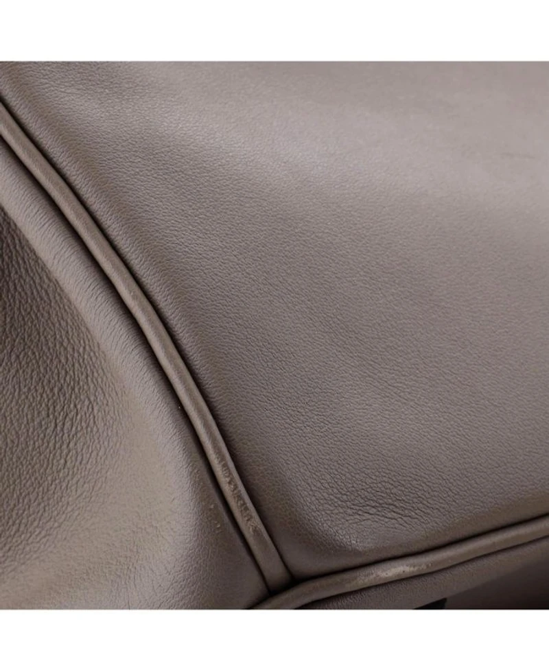 Birkin 25 Handbag Grey Swift with Palladium Hardware