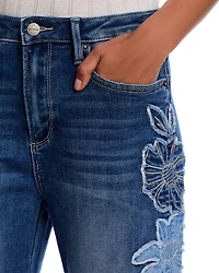 Charlee x Denim Patch Wide Legs Jeans Medium Wash