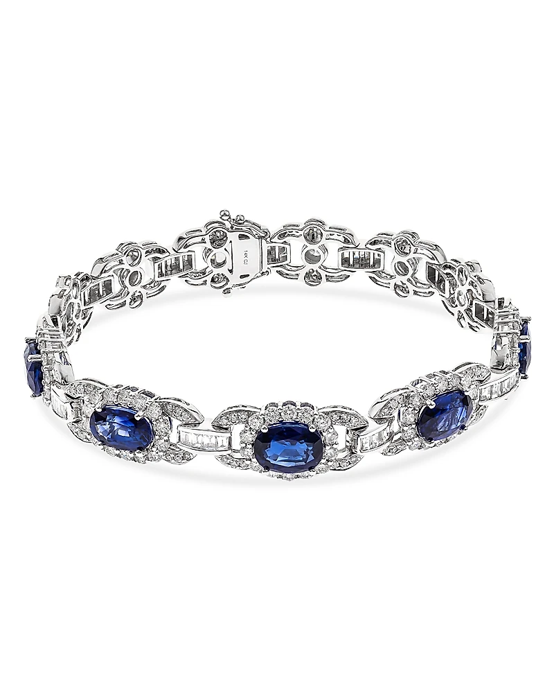Bloomingdale's Sapphire & Diamond Statement Bracelet