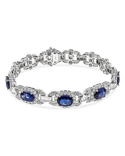 Bloomingdale's Sapphire & Diamond Statement Bracelet