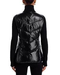 Padded Wool Puffer Cardigan