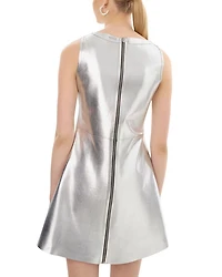 Lozana Reversible Leather Mini Dress