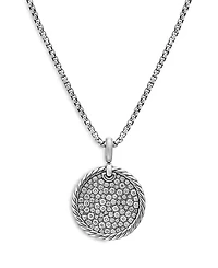 Sterling Silver Elements® Diamond Pavé Disc Pendant