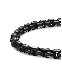 Men's Box Chain Bracelet Sterling Silver or Stainless Steel with 14K Yellow Gold, 5mm