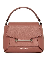 Strathberry Mosaic Nano Leather & Suede Top Handle Bag