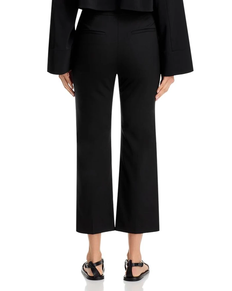 High Rise Cropped Cigarette Pants
