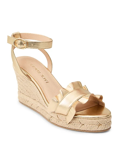 Jack Rogers Women's Rozette Ruffle Wedge Sandals