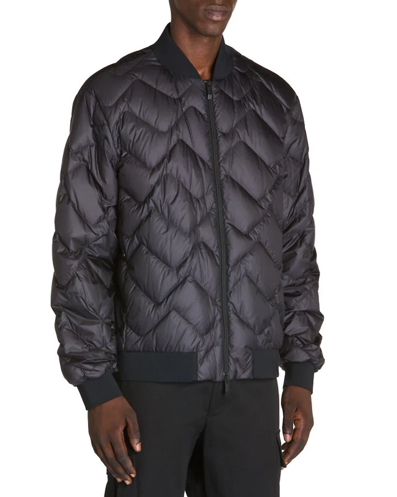 Brun Quilted Bomber Jacket