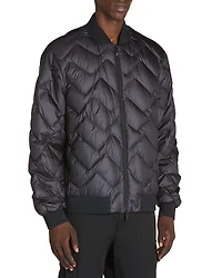 Moncler Brun Quilted Bomber Jacket