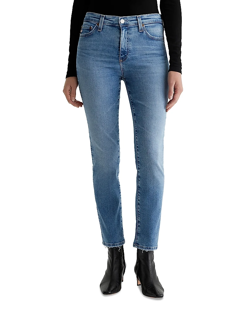 Ag M-r High Rise Slim Straight Jeans