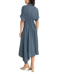 Pintucked Shirt Dress