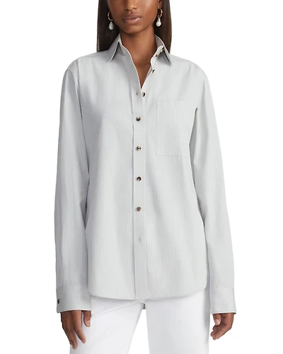 Striped Button Front Shirt