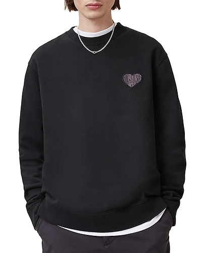 Allsaints Lover Heart Patch Relaxed Fit Sweatshirt