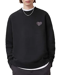 Allsaints Lover Heart Patch Relaxed Fit Sweatshirt