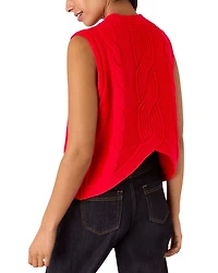 Cable Knit Sleeveless Sweater