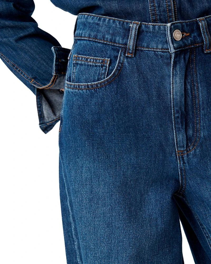 Bilbao High Rise Wide Leg Jeans Royal