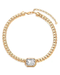 Stone Deco Statement Necklace, 15"-18"