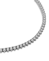 Certified Lab Grown Diamond Tennis Necklace 18K White Gold, 15.0 or 20.0 tcw