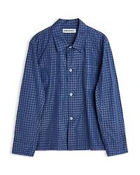 Long Sleeve Button Front Box Shirt