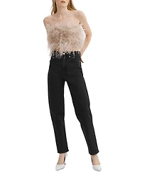 Zaina Feather Bustier Top