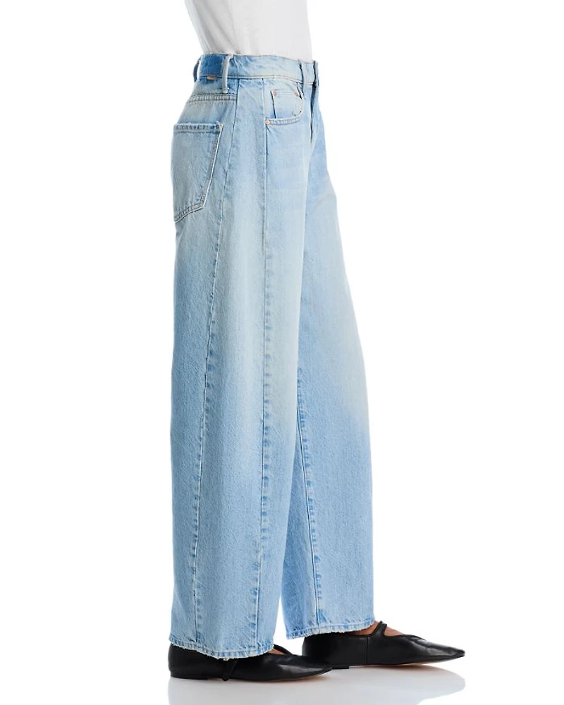 The Full Pipe Flood High Rise Barrel Jeans Back Pedal