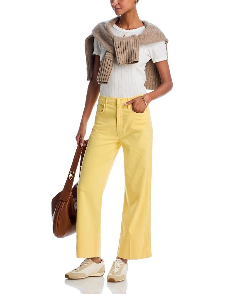 The Maven High Rise Wide Hem Ankle Jeans Chalk It Up