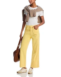 The Maven High Rise Wide Hem Ankle Jeans Chalk It Up