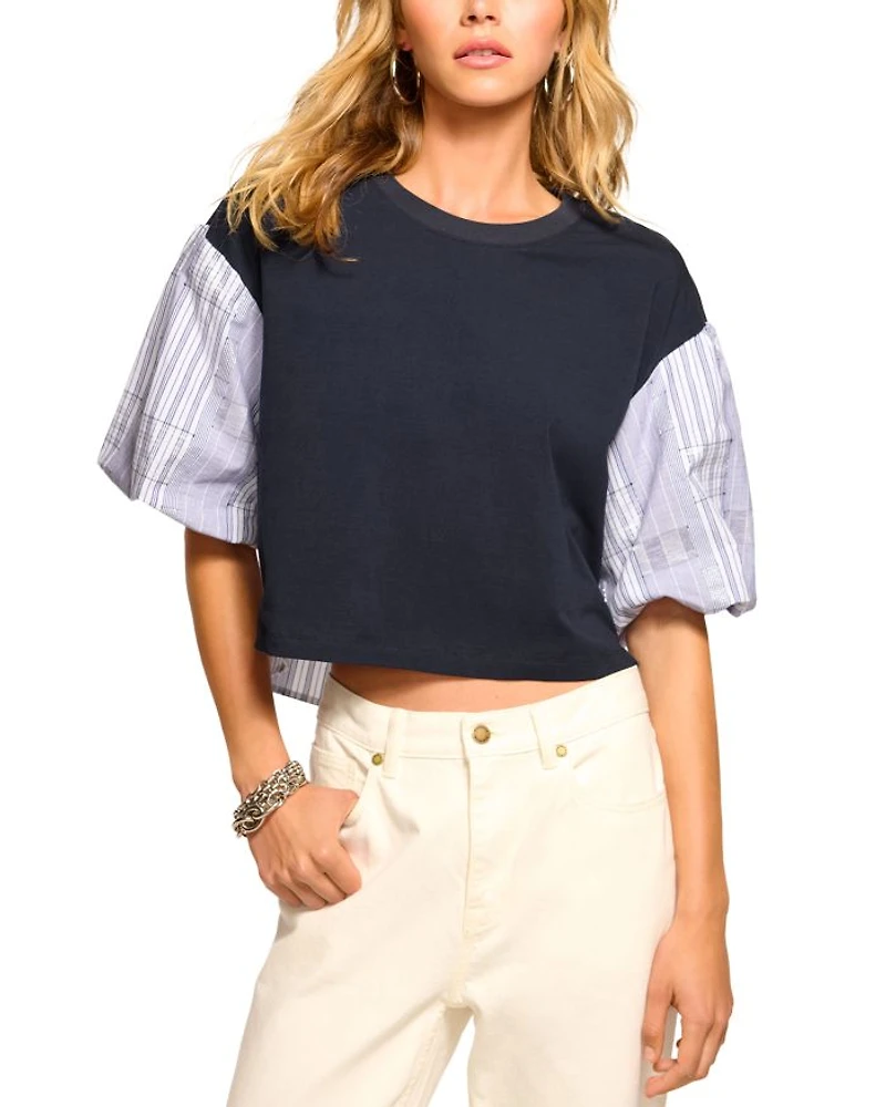 Toula Mixed Media Top