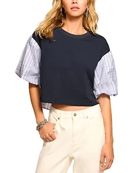Toula Mixed Media Top