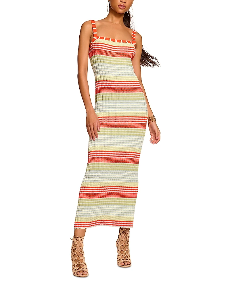 Ramy Brook Cheval Striped Square Neck Dress
