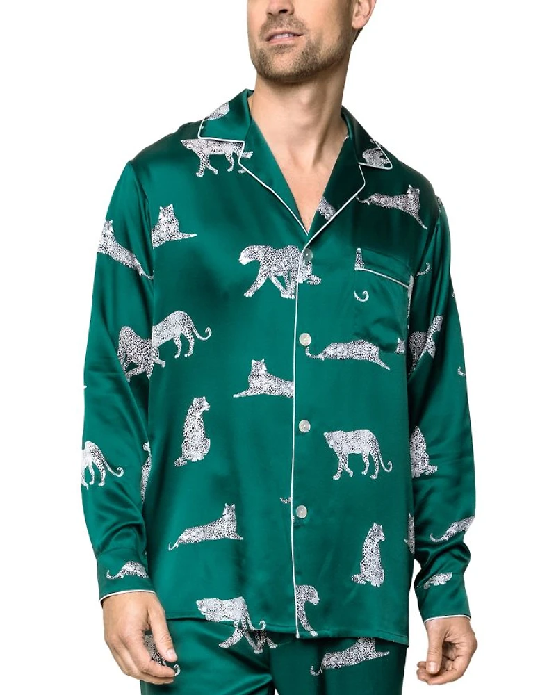 Panthère de Luxe Silk Printed Pajama Set