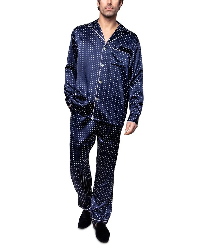 Silk Polka Dot Pajama Set