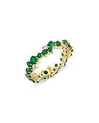 Sydney Evan 14K Yellow Gold Wicked Emerald & Diamond Emerald City Ring
