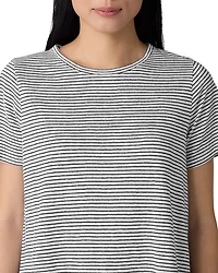 Crewneck Short Sleeve Linen Tee