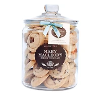 Mary Macleod's Shortbread 2 Quart Cookie Jar with 42 Shortbraed Cookies, Chocolate Crunch