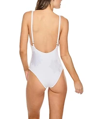 Catherine with Floral Applique Swimsuit