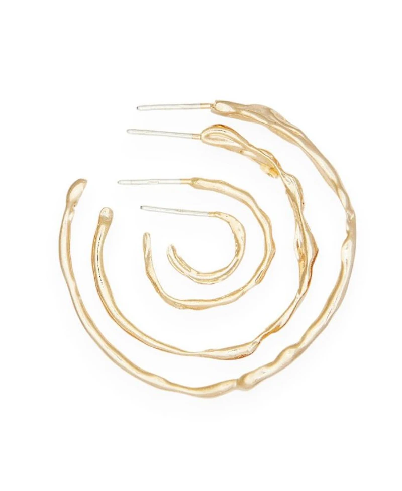 Terra Hoops size M in Gold