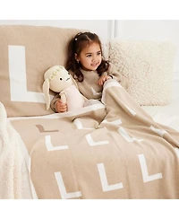Unisex Light Camel Multi Letter Blanket - Baby, Little Kid