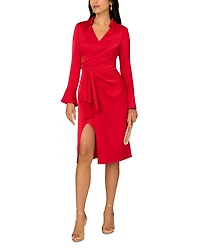 Crepe Back Satin Midi Dress