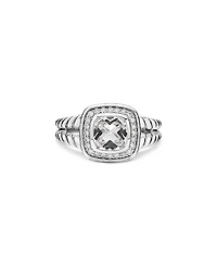 David Yurman Petite Albion Ring with White Topaz & Diamonds