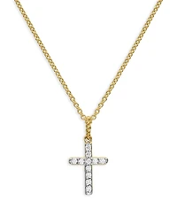 David Yurman Cable Collectibles Cross Necklace with Diamonds