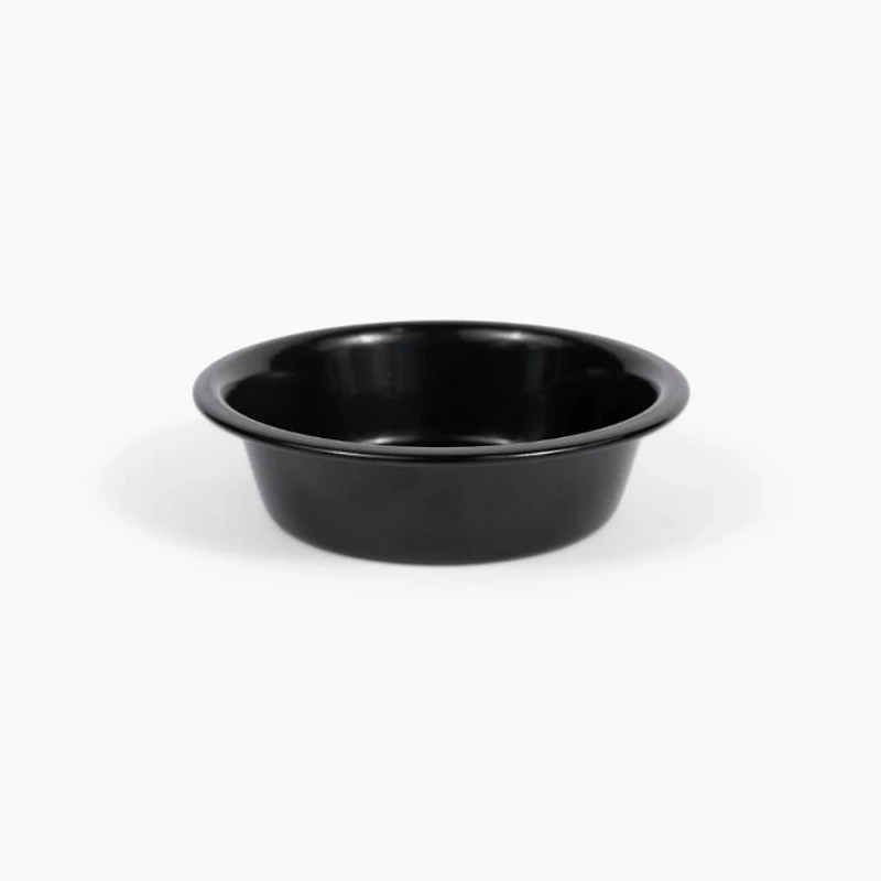 Small Smoke Bronze Double Bowl Pet Feeder, 1 Pint Bowls