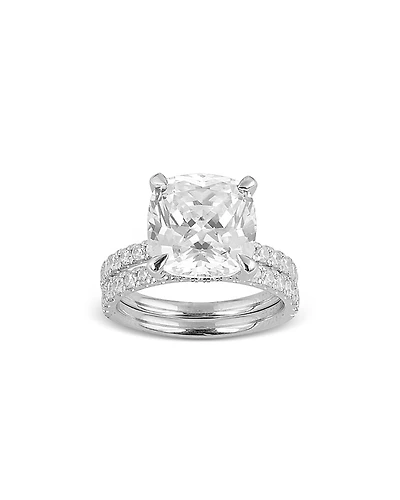 Bloomingdale's Fine Collection Certified Lab Grown Cushion Cut Diamond Bridal Set with Engagement Ring and Wedding Band