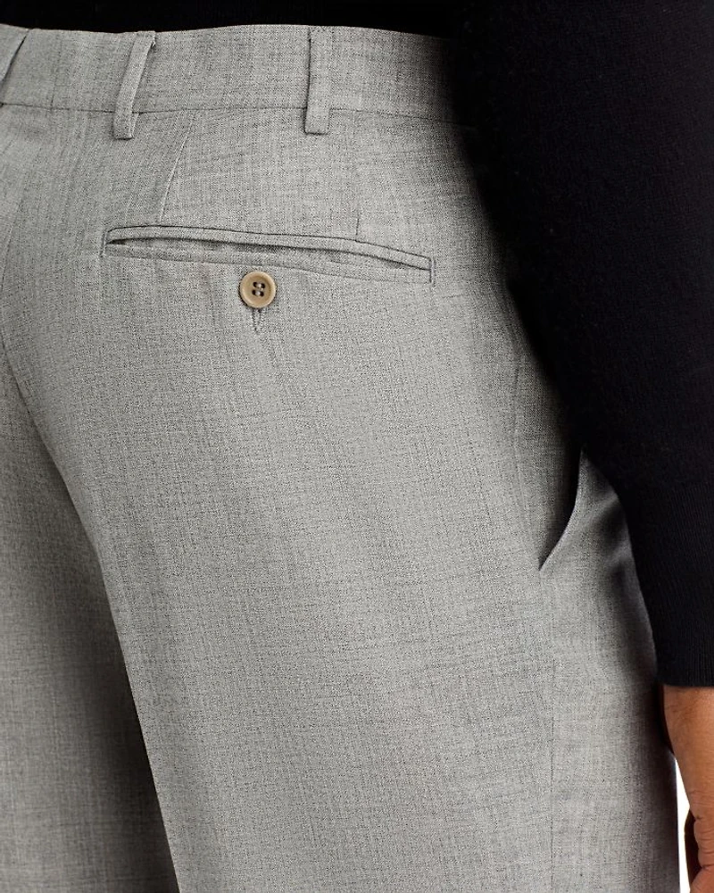 Capri Mélange Solid Slim Fit Dress Pants