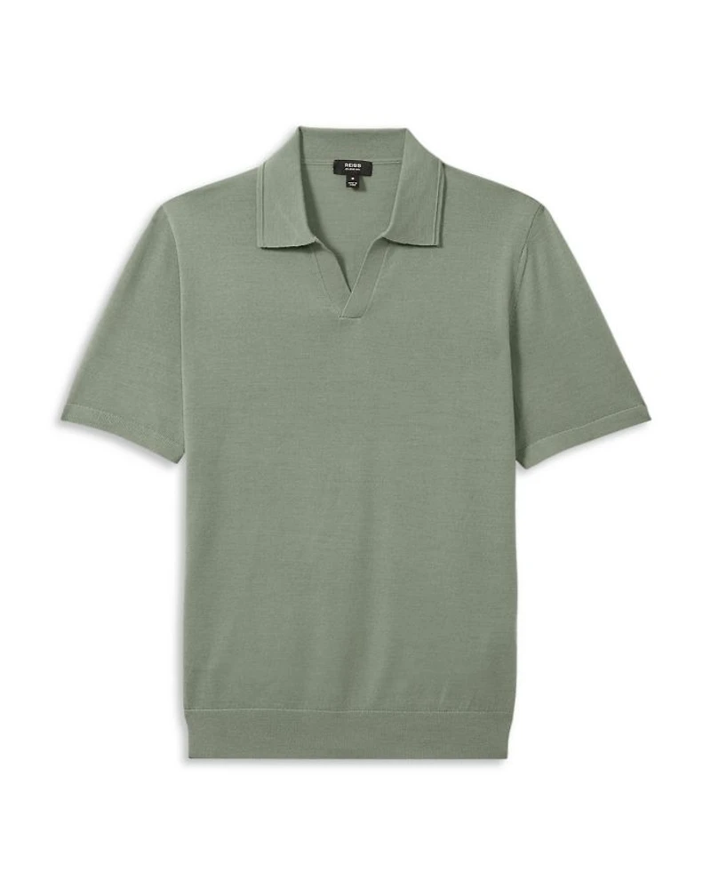 Duchie Open Collar Merino Polo Shirt