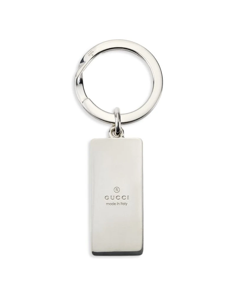 Sterling Silver Trademark Red Enamel Logo Key Chain